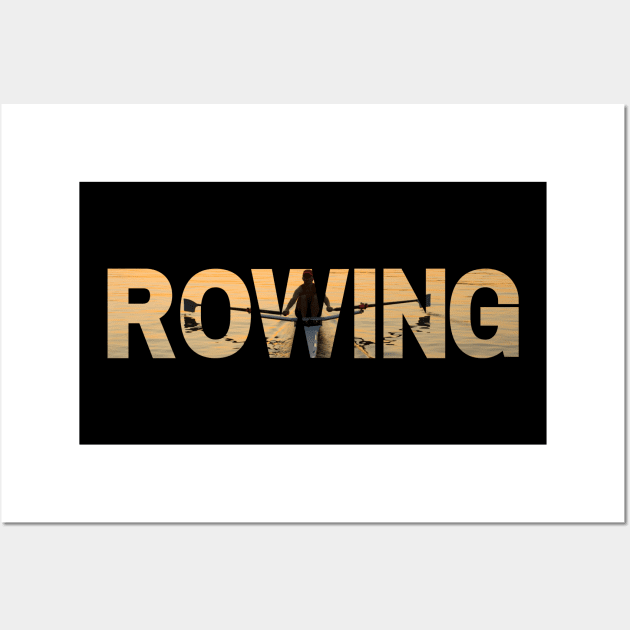 Rowing graphic design Wall Art by RowingParadise